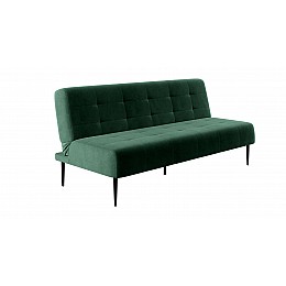 Monaco диван-кровать прямой трехместный, без подлокотников, бархат зеленый 19