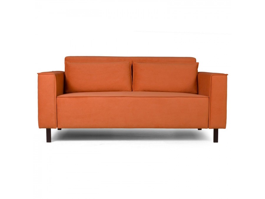 Клаб диван-кровать прямой, велюр Frost fox