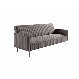 Baccara диван-кровать трехместный прямой с подлокотниками, бархат антрацит 14