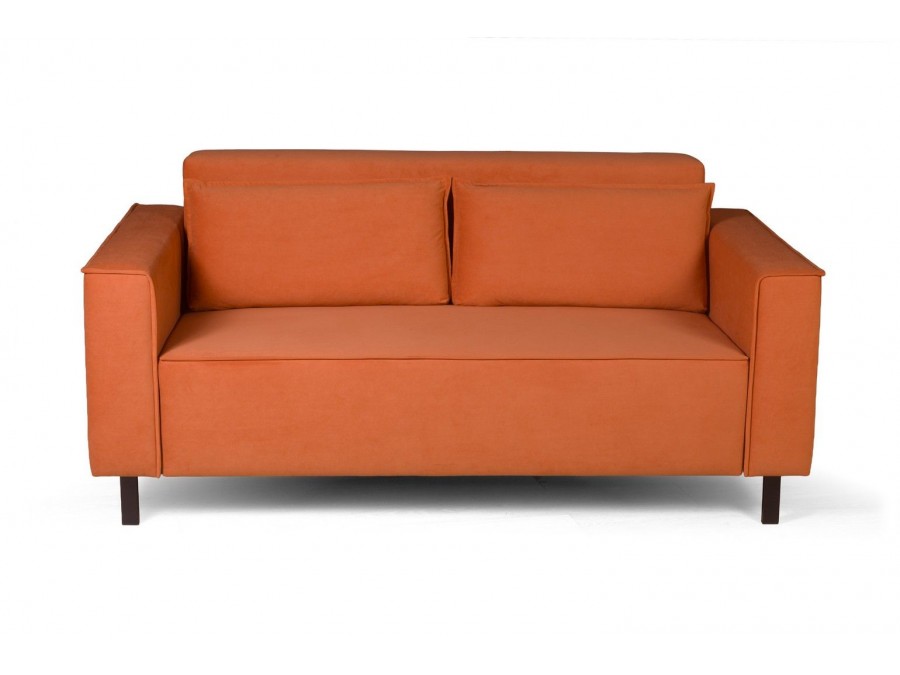 Клаб диван-кровать прямой, велюр Frost fox