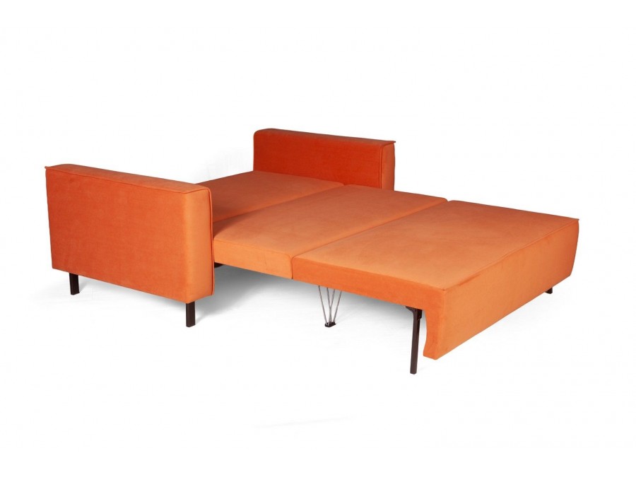 Клаб диван-кровать прямой, велюр Frost fox