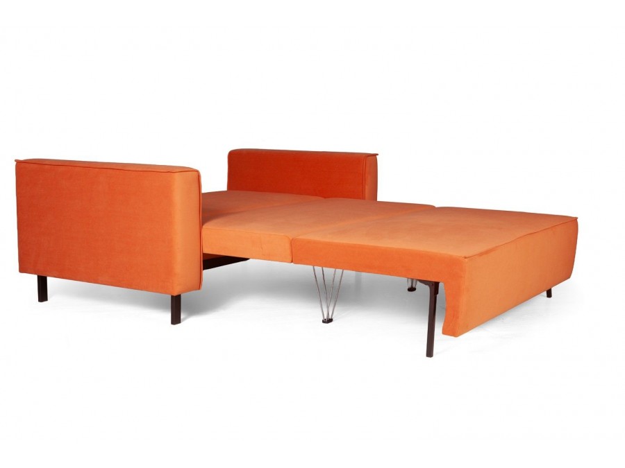 Клаб диван-кровать прямой, велюр Frost fox