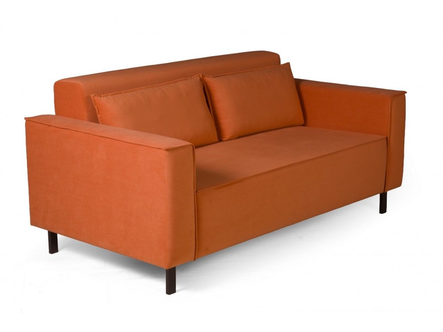 Клаб диван-кровать прямой, велюр Frost fox