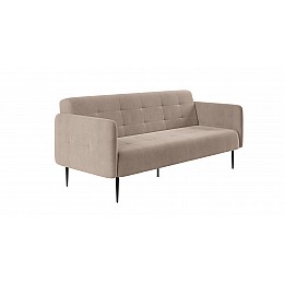 Monaco диван-кровать прямой с подлокотниками, трехместный, бархат пепельно-бежевый 25