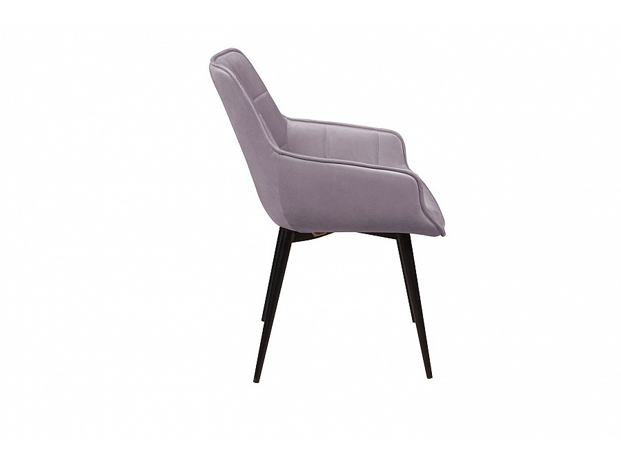 Стул с подлокотниками Capri, бархат светло-серый 26 / опора конус