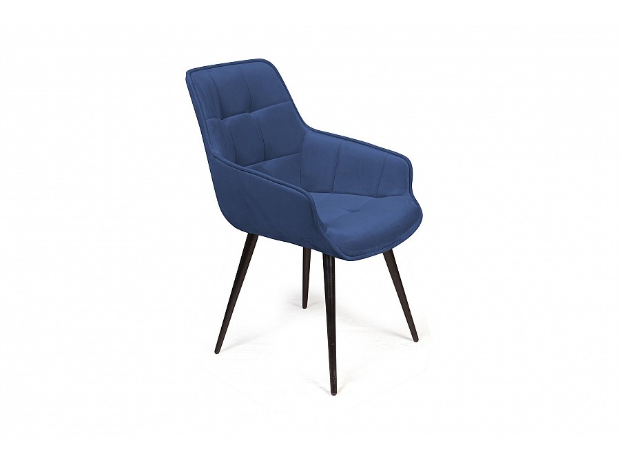 Стул Capri  поворотный 360 градусов, бархат синий 29 / опора конус