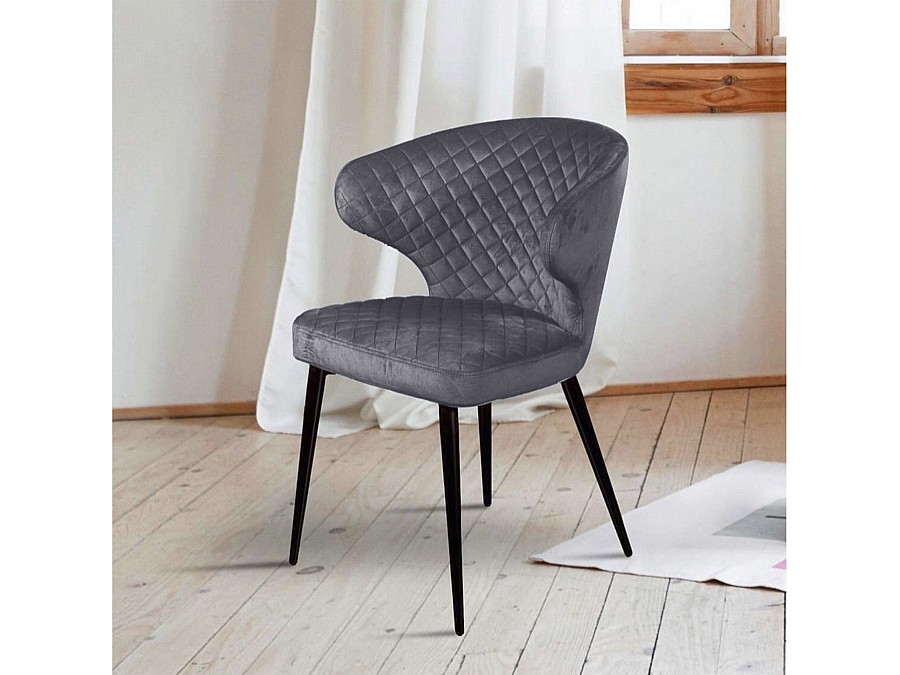 Стул Richard, бархат серый 27
