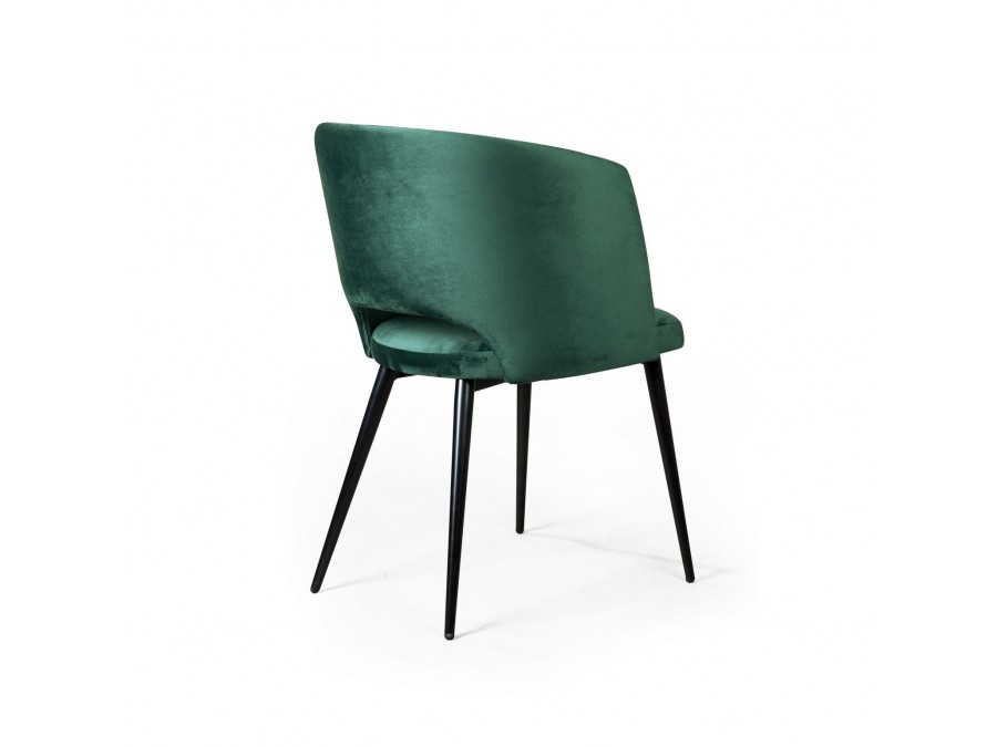 Кресло William, бархат зелёный 19/ черный конус