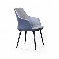 Стул с подлокотниками Frank, рогожка комби серый