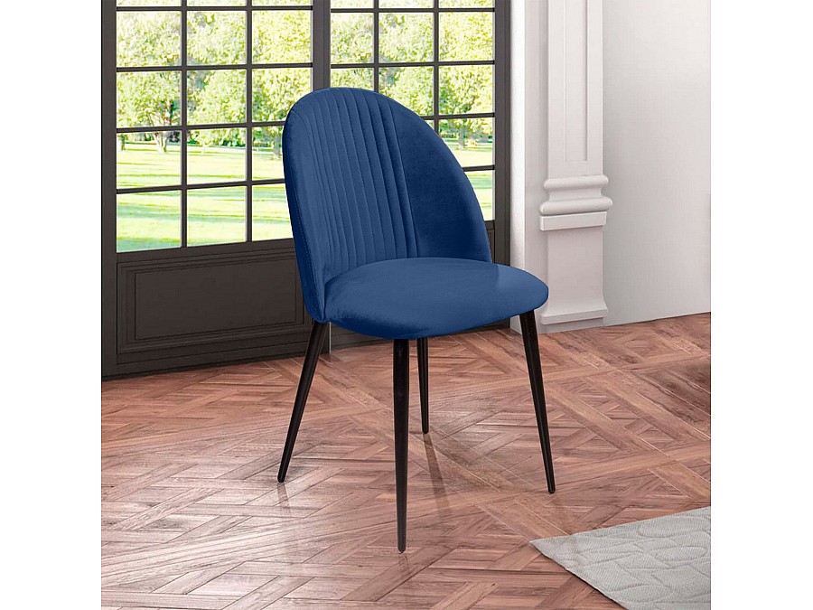 Стул Franco, бархат синий 29