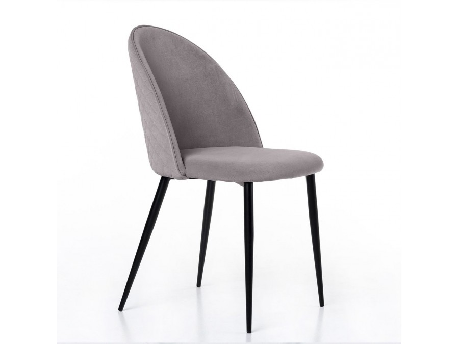 Стул Маркус, бархат светло-серый 26