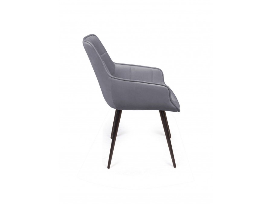 Стул Capri  поворотный 360 градусов, бархат серый 27 / опора конус