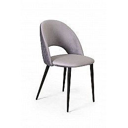 Стул Max ромб, бархат светло-серый 26