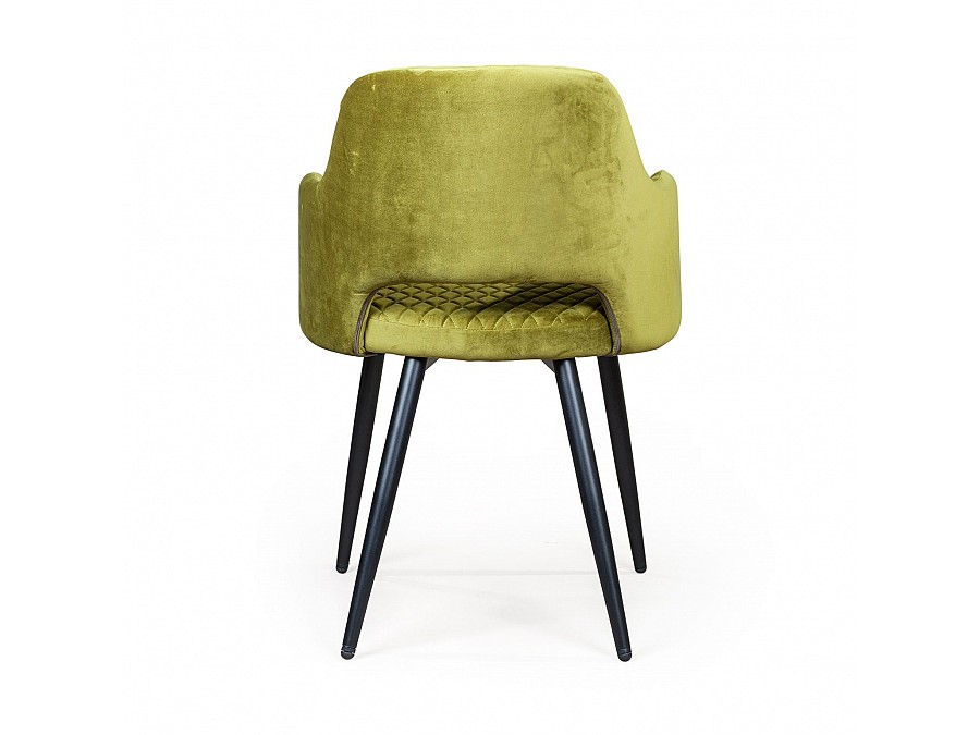 Стул с подлокотниками William,бархат оливковый