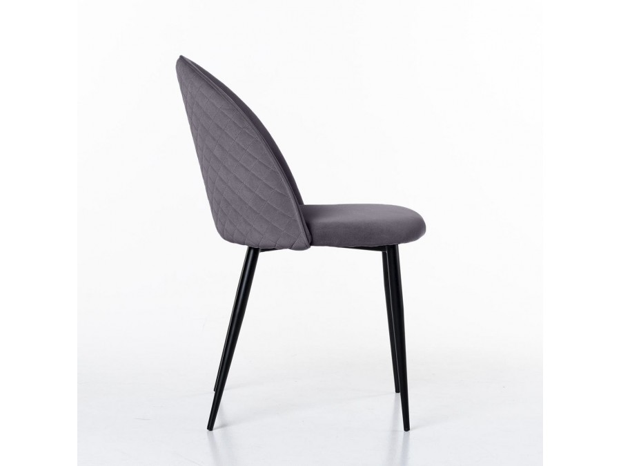 Стул Маркус, бархат серый 27