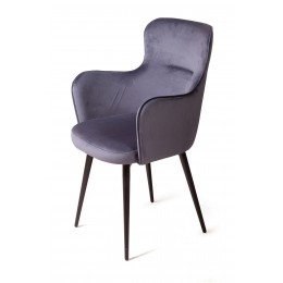 Стул King, поворотный на 90 градусов, функция возврата, антишум, бархат серый 27