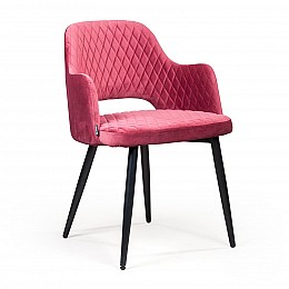 Стул с подлокотниками William,бархат винный