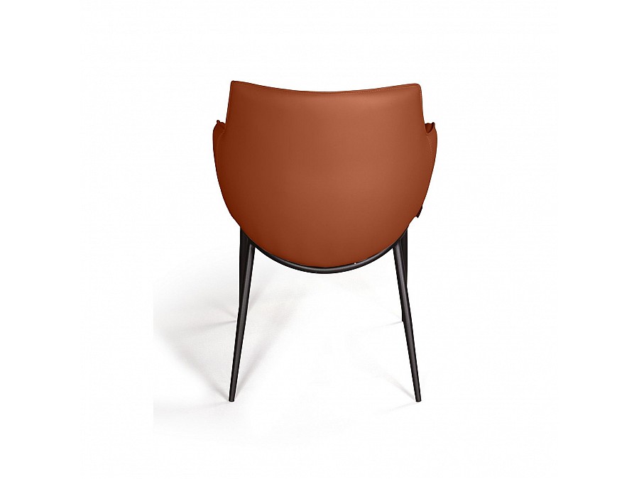 Стул с подлокотниками Sofia, экокожа soft-touch, терракот