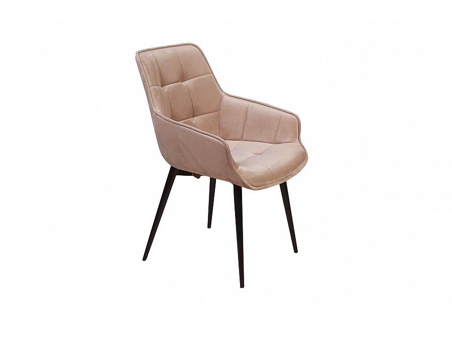 Стул с подлокотниками Capri, бархат бежевый 5 / опора конус
