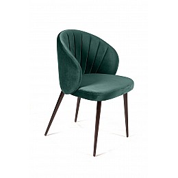 Стул Mont Blanc, бархат изумрудный 87 / черный конус