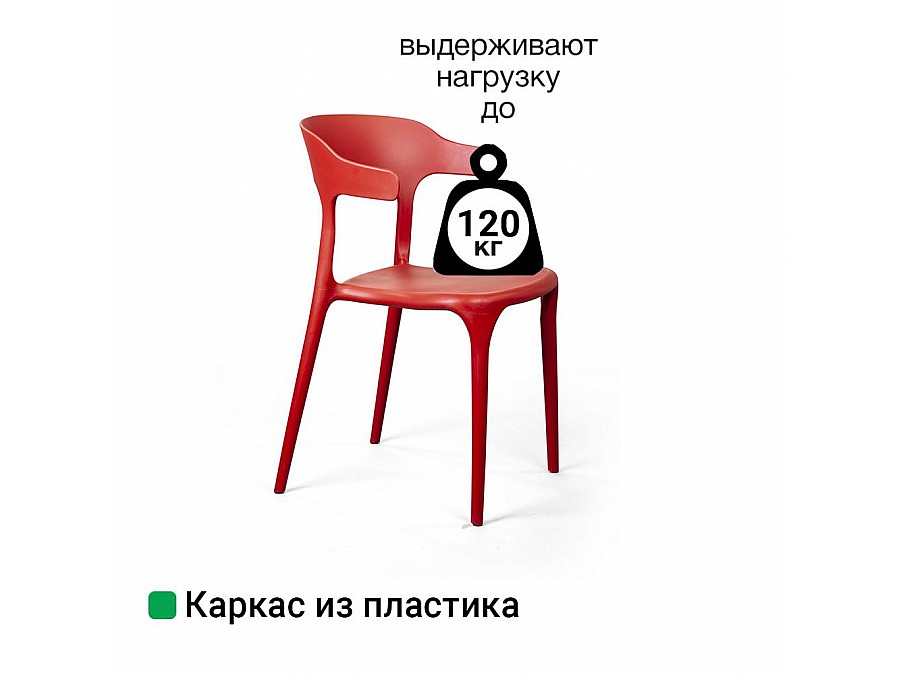Стул Leo, первичный пластик красный