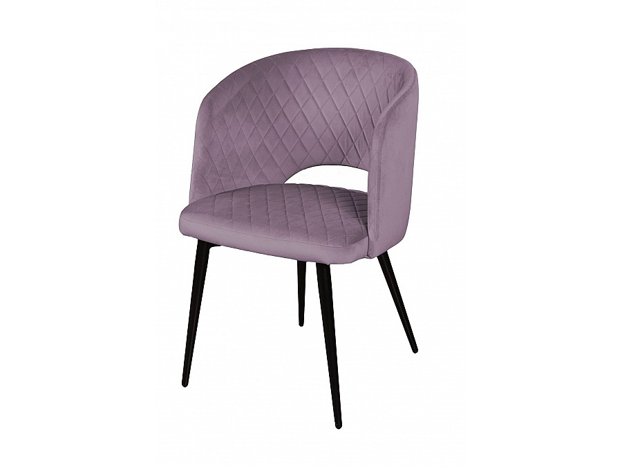 Кресло William ромб, бархат светло-серый 26/ черный конус