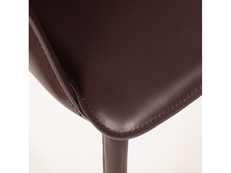 Стул  с подлокотниками GIO, кожа коричневый