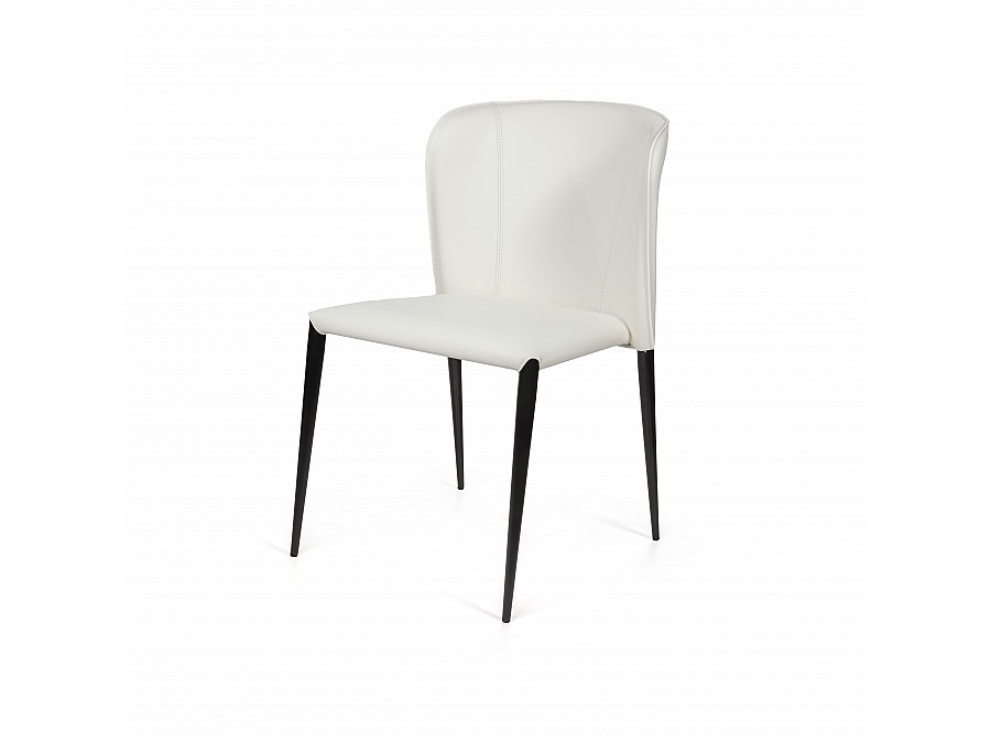 Стул Albert, кожа белый