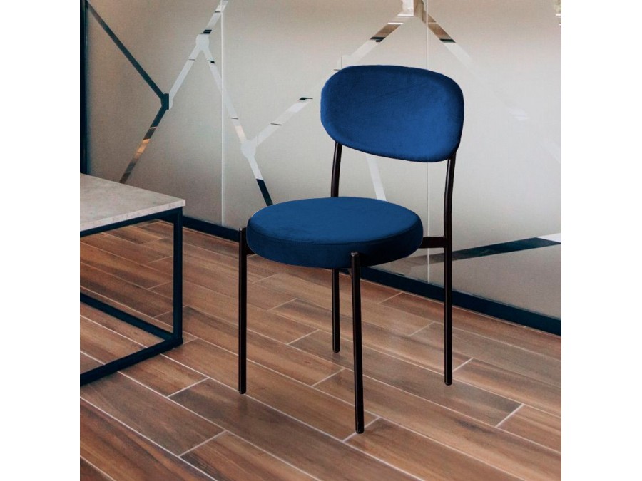 Стул Mason, бархат синий 29