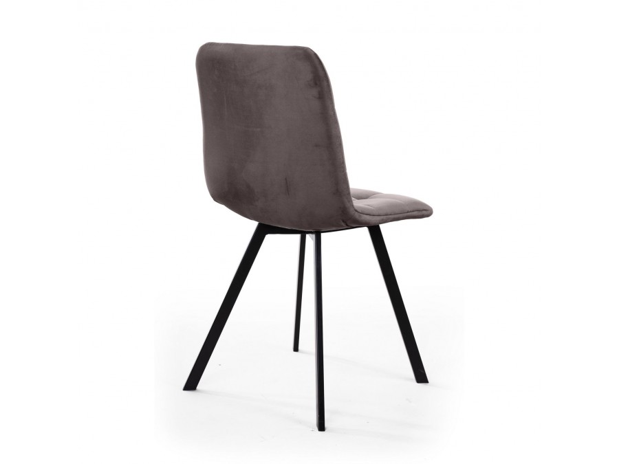 Стул Уно, бархат антрацит 14/ чёрный профиль