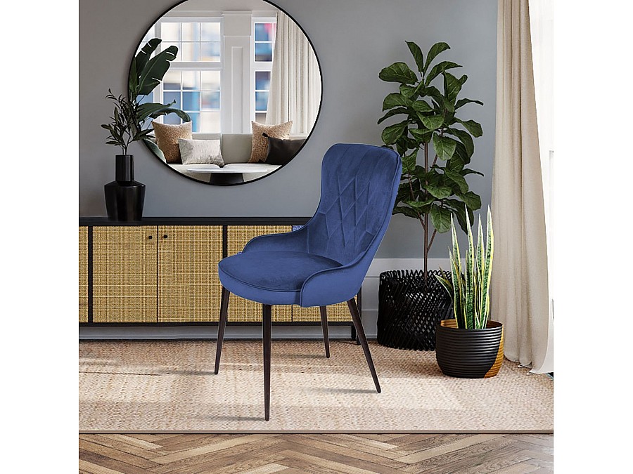 Стул Leonardo, бархат синий 29