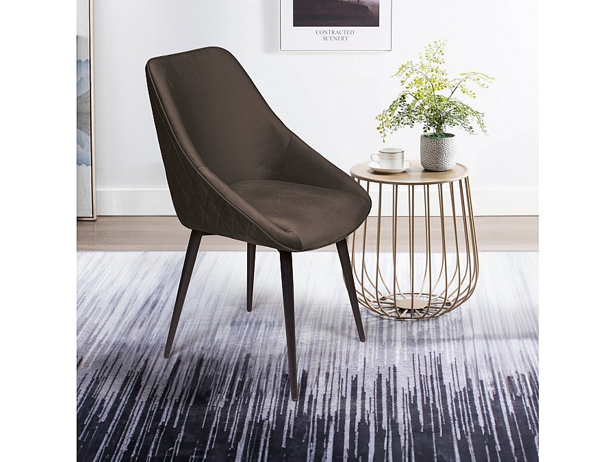 Стул Neo ромб бархат антрацит 14/опора конус