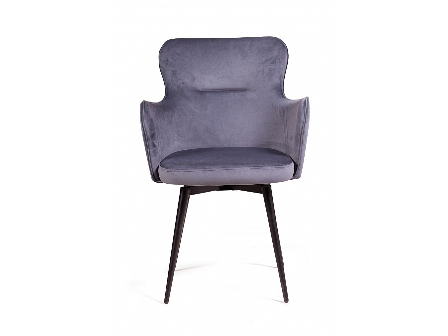 Стул King, поворотный на 90 градусов, функция возврата, антишум, бархат серый 27