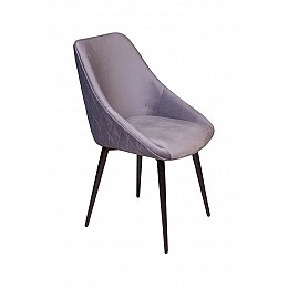 Стул Neo ромб, поворотный на 360 градусов, бархат светло-серый 26/опора конус