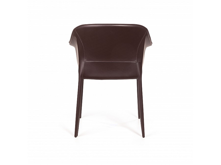 Стул  с подлокотниками GIO, кожа коричневый