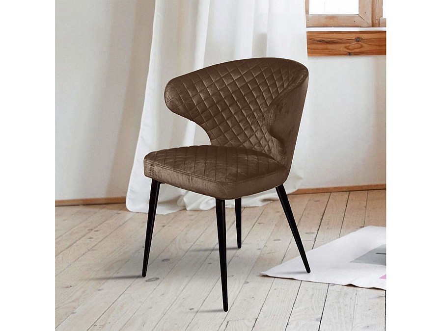 Стул Richard ромб, бархат коричневый 12