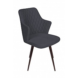 Стул поворотный на 360 градусов Hunt ромб, бархат 03 / чёрный конус