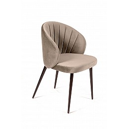 Стул Mont Blanc, бархат пепельно-бежевый 25 / черный конус