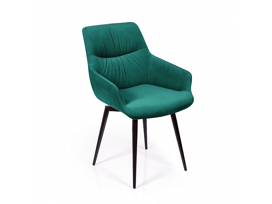 Стул Jordan поворотный 90 градусов, функция возврата, антишум, бархат зеленый 19