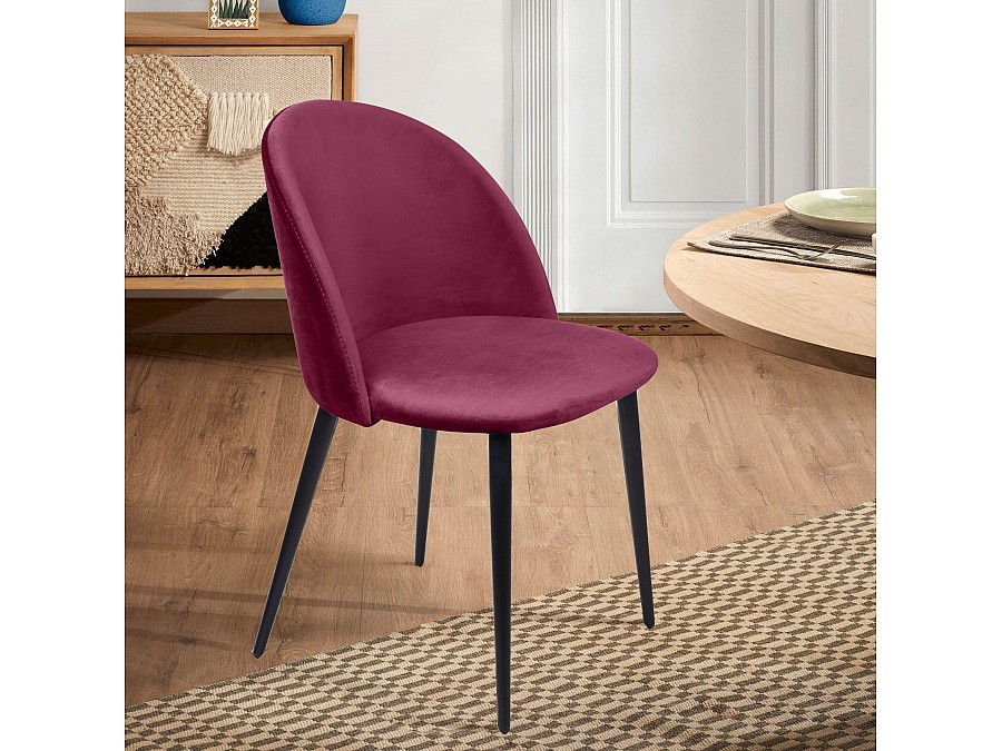 Cтул Thomas, бархат винно-красный 16