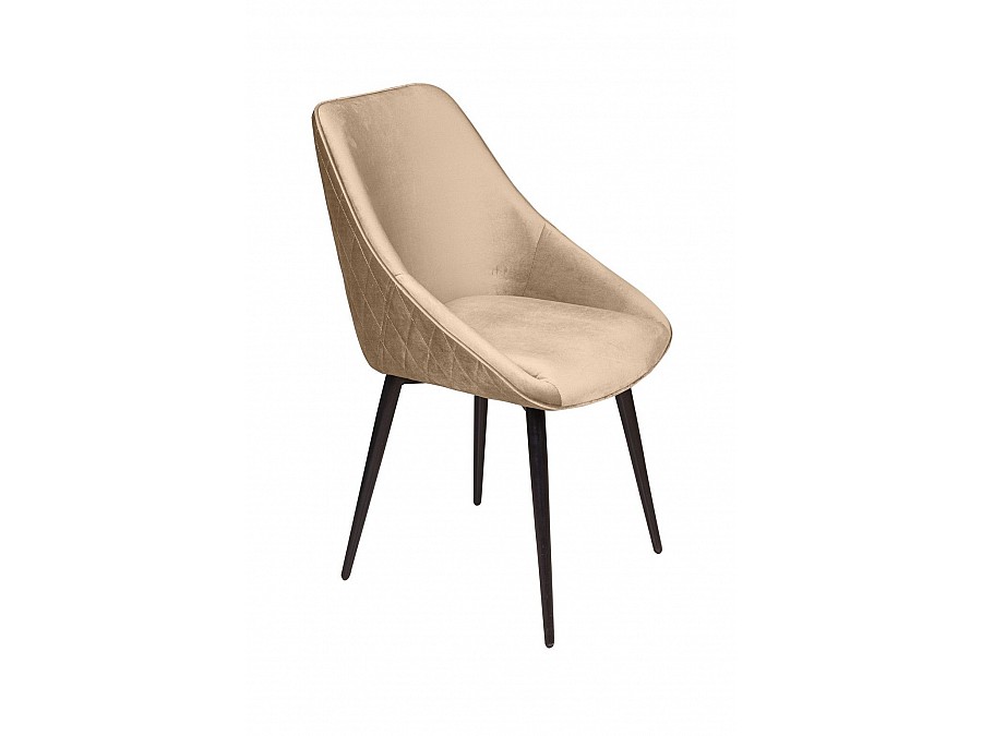 Стул Neo ромб, поворотный на 360 градусов, бархат бежевый 5 /опора конус