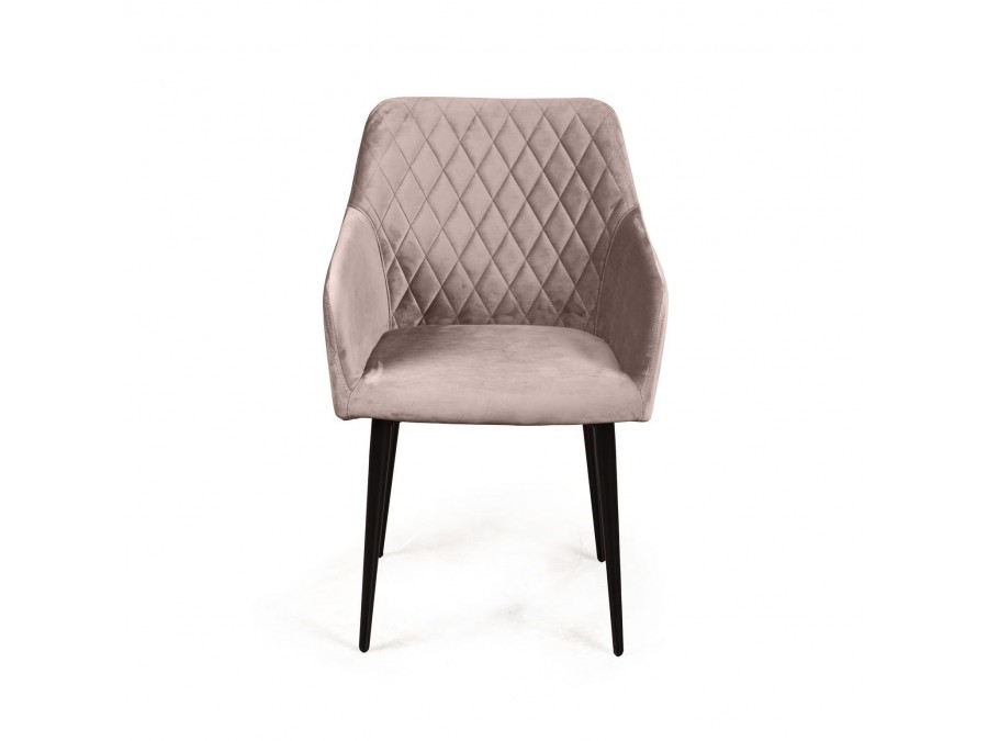 Стул с подлокотниками Robert, бархат пепельно-бежевый 25