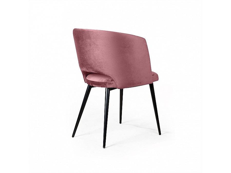 Кресло William, бархат пудровый 15/ черный конус