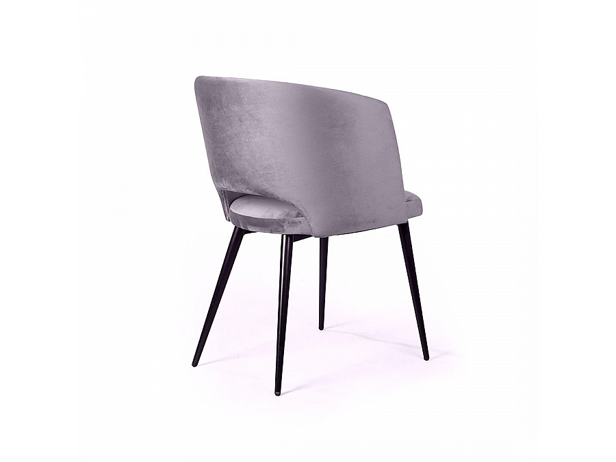 Кресло William, бархат серый 27/ черный конус