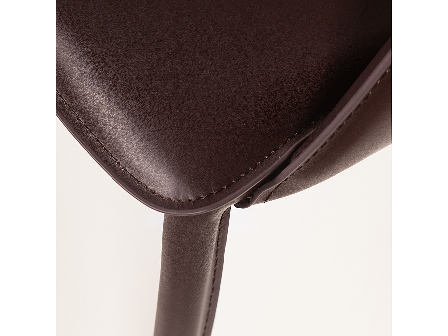 Стул  с подлокотниками GIO, кожа коричневый