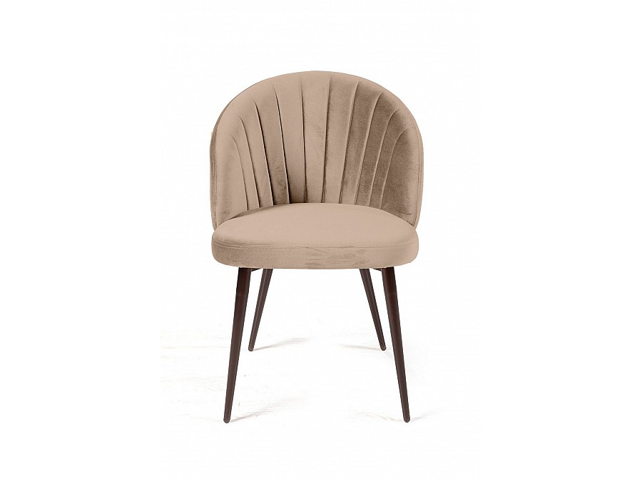 Стул Mont Blanc, бархат бежевый 5 / черный конус