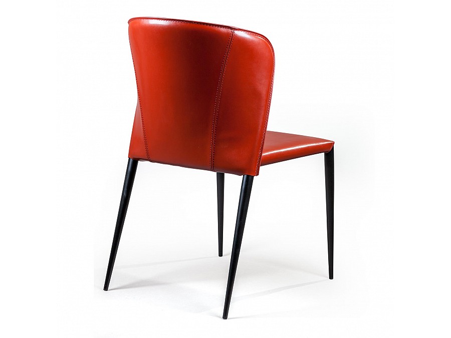 Стул Albert, кожа ретро-красный