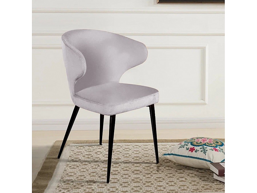 Стул Richard, бархат светло-серый 26