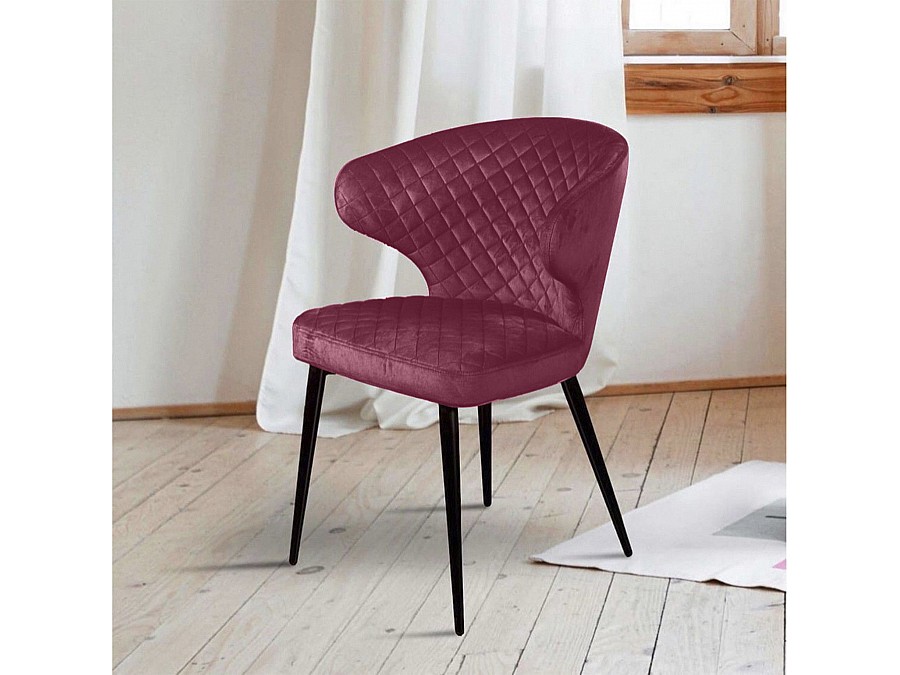 Стул Richard ромб, бархат винно-красный 16