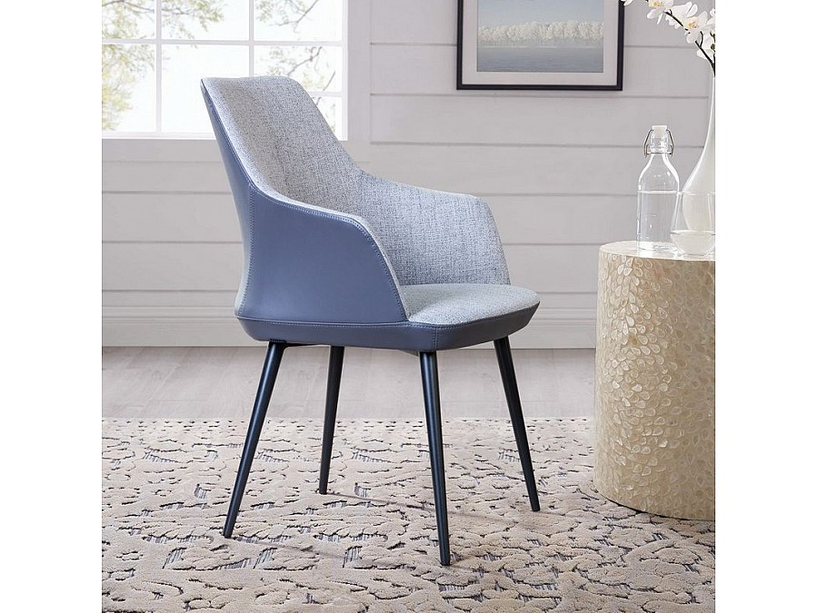 Стул с подлокотниками Frank, рогожка комби серый